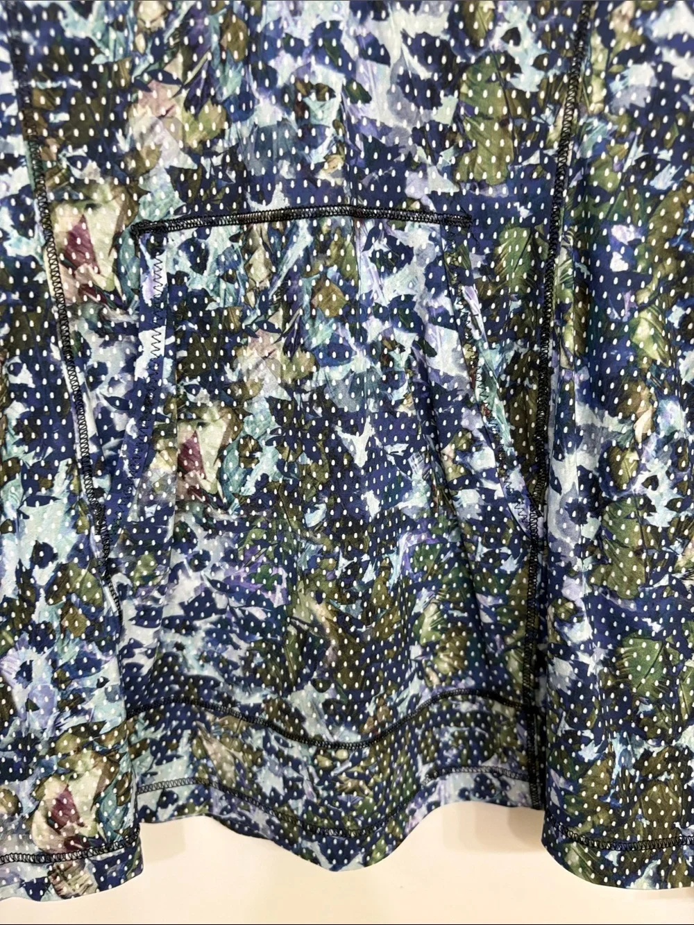 lululemon athletica Blue‎ Multi Printed Hooded Long-Sleeve Top